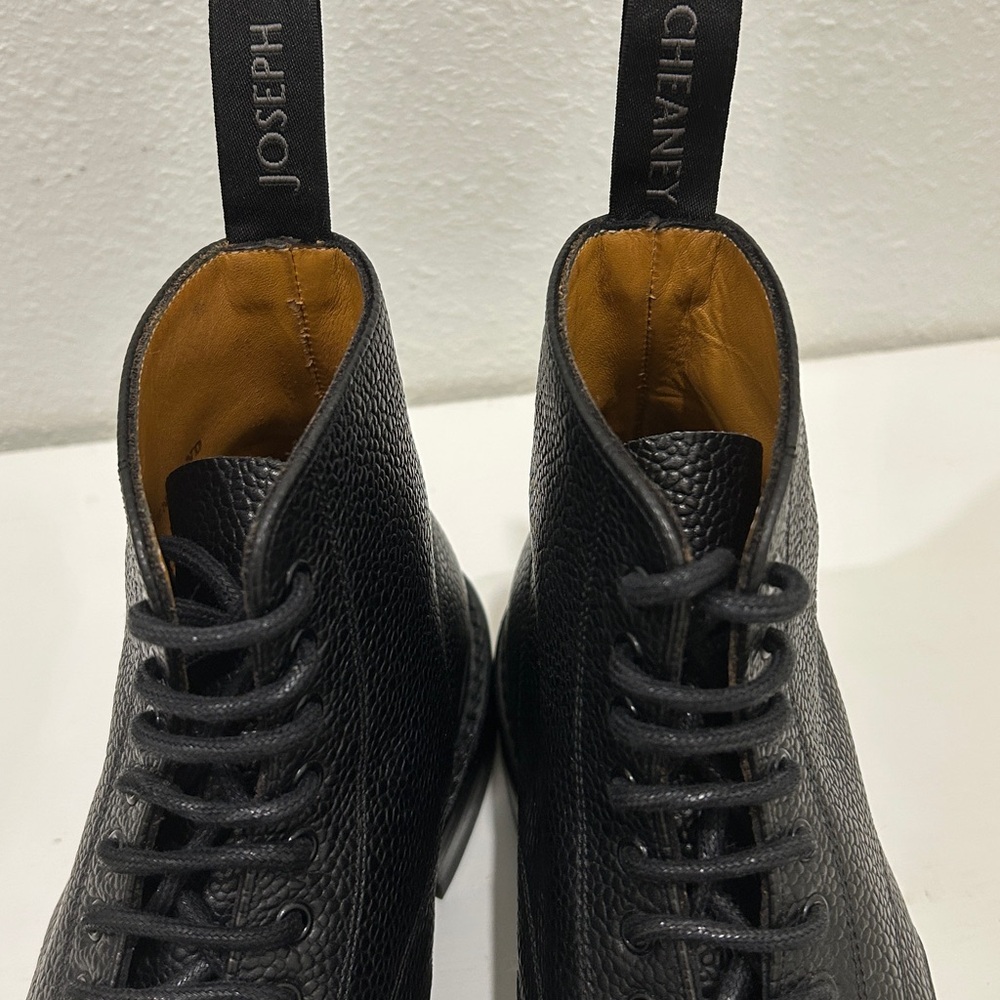 NWOT Joseph Cheaney Penhill Capped Derby Boot in Black Grain Leather |Size 11R - Picture 8 of 16